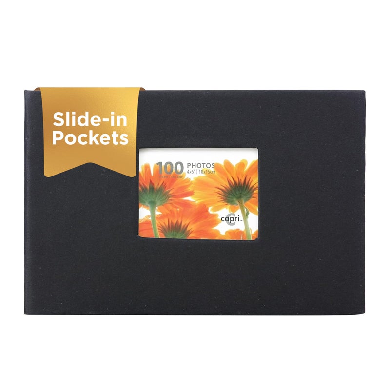 Kiera Grace Album-Holds 100 4" x 6" Photos, Black (PH43562-0) - Image 1